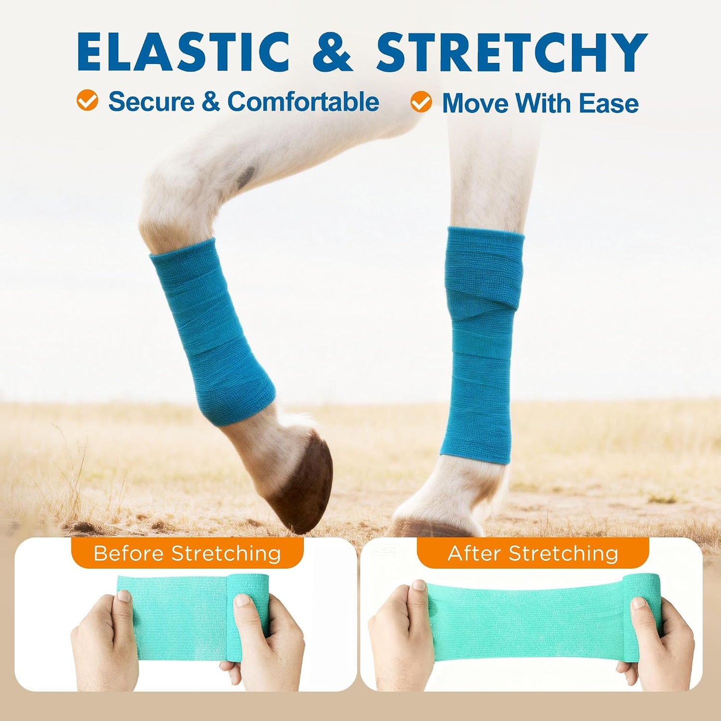 LotFancy cohesive bandage wrap for dog paw injury
