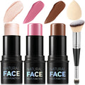 Elalrau cream contour stick makeup kit front view featuring highlighter blush and bronzer