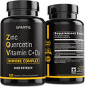 SPARTIS Zinc Quercetin 500mg 120 capsules bottle for high potency immune support