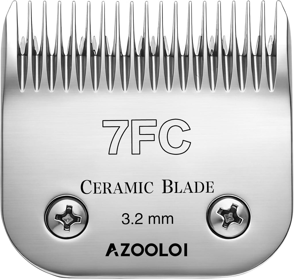 #3FC Detachable Ceramic Pet Grooming Clipper Replacement Blade - 13mm(1/2") Cut, PVD Powder Metallurgy 440C Lower & Ceramic Upper, Fits Andis - for Long Coat Preservation & Natural Finish - Image 12