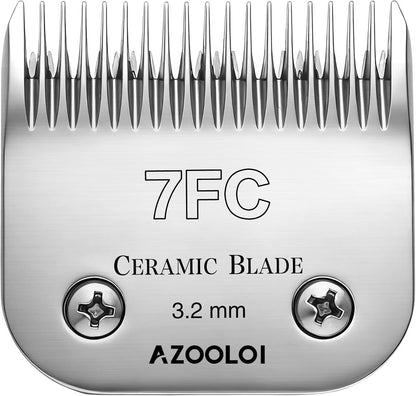 #3FC Detachable Ceramic Pet Grooming Clipper Replacement Blade - 13mm(1/2") Cut, PVD Powder Metallurgy 440C Lower & Ceramic Upper, Fits Andis - for Long Coat Preservation & Natural Finish - Image 12