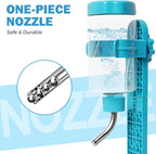 VANNON Pet Standing Water Dispenser Top Fill Dog Water Bottle Dispenser with Stand Leakproof Pet Slow Water Bottle for Small Animals, 13oz, BPA Free, Adjustable Height, Blue - Image 4