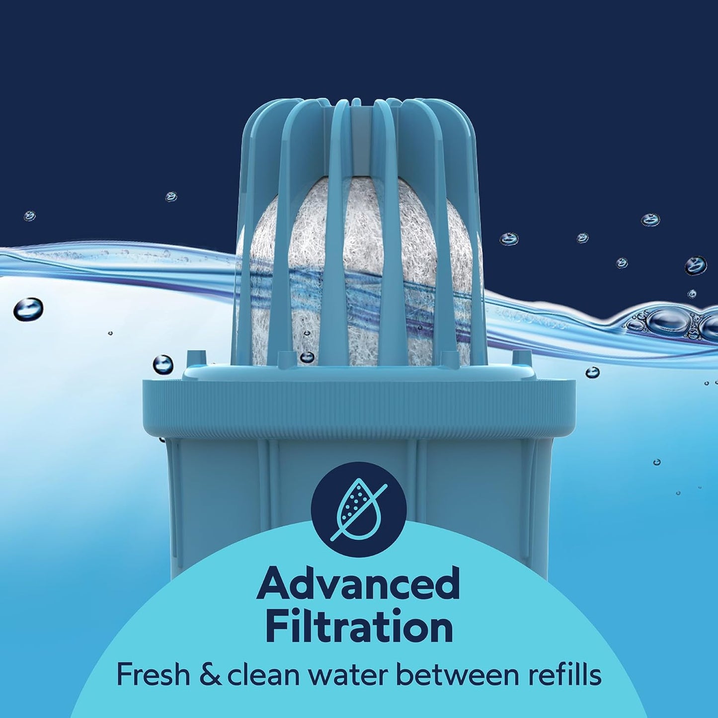BPA free plastic reservoir of Petmate Replendish water dispenser