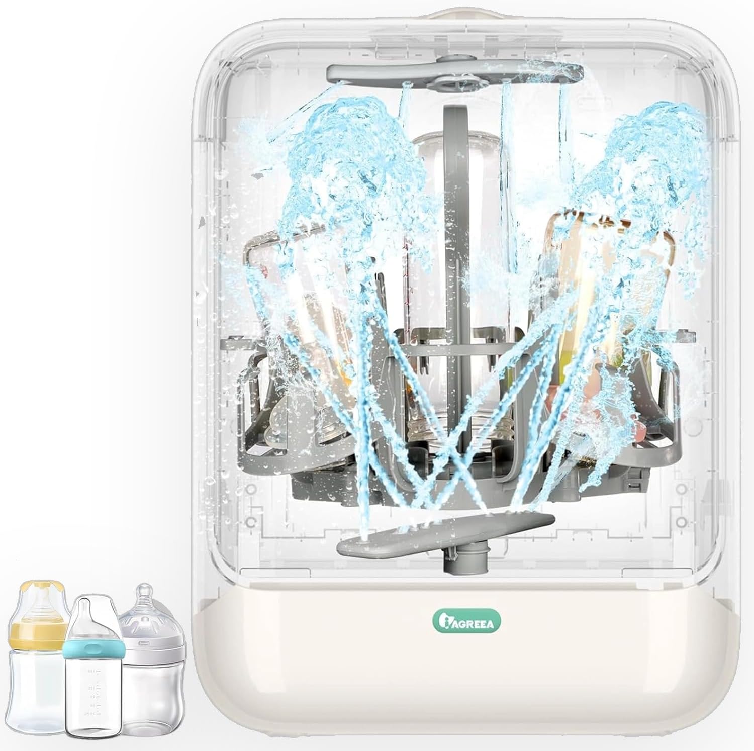 Iagreea baby bottle washer and sterilizer front view