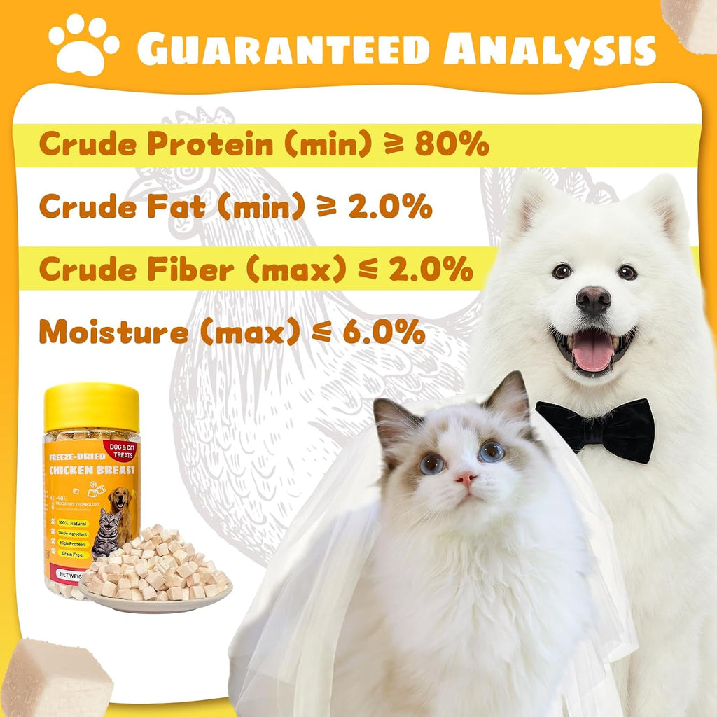 USA imported grain free healthy dog treats on a clean background.