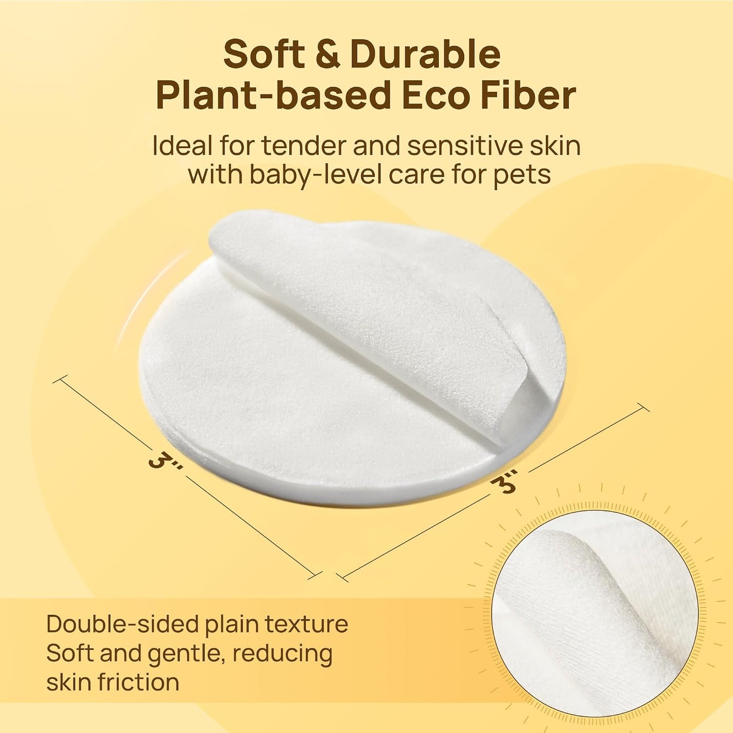 HICC PET vet recommended pet wipes texturised fiber pad view
