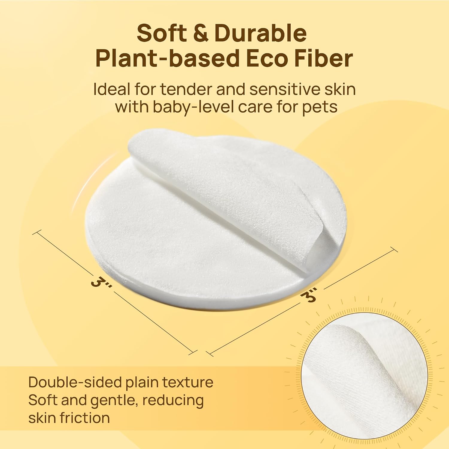 HICC PET vet recommended pet wipes texturised fiber pad view