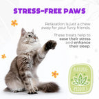 Feline melatonin calming chews 200 count bottle close up