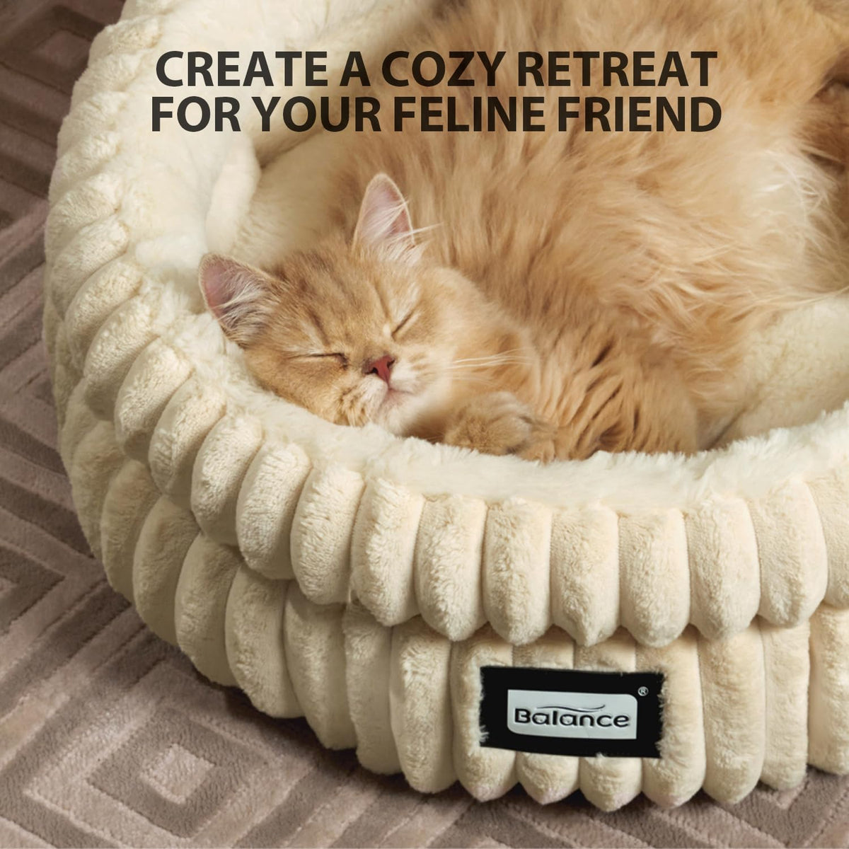 Balance cat bed removable cushion feature