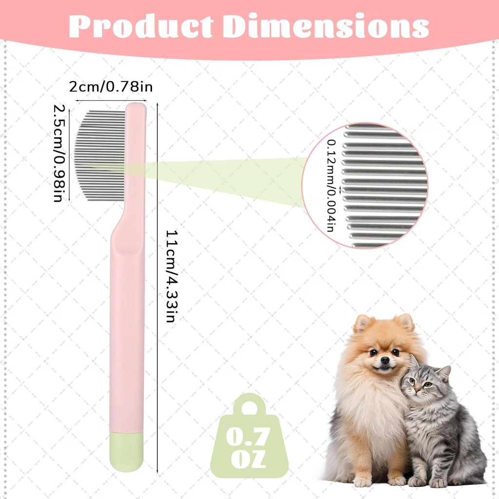 Zelphvt dog tear stain remover comb showing rounded teeth
