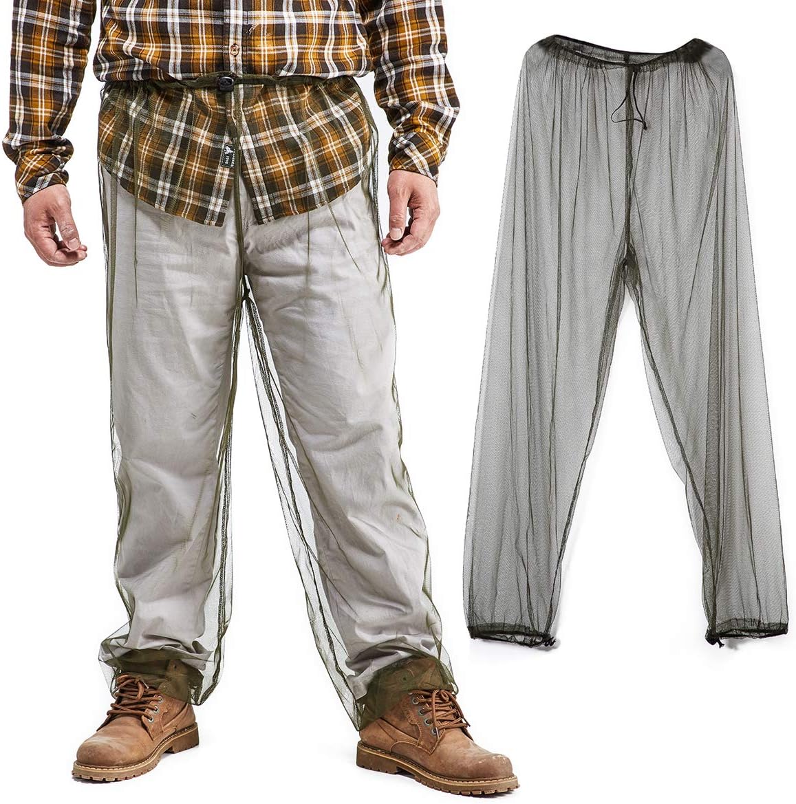 Ackeivto mosquito pants outdoor green front view