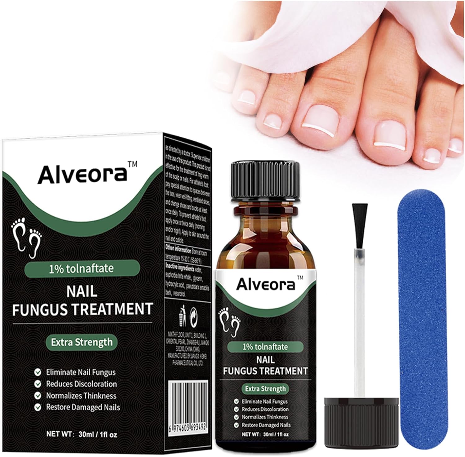 Alveora Toenail Fungus Treatment 30ml bottle front view for fungal repair