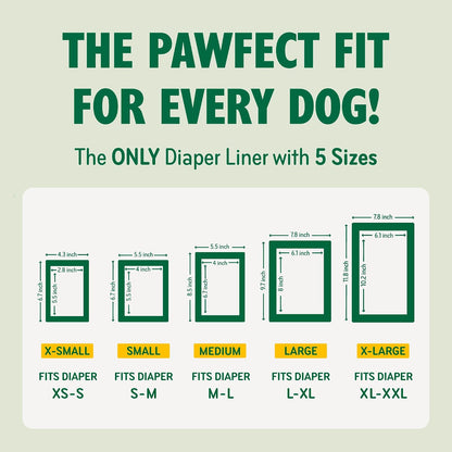 Leak proof pet belly band liner turning liquid into gel for rash prevention