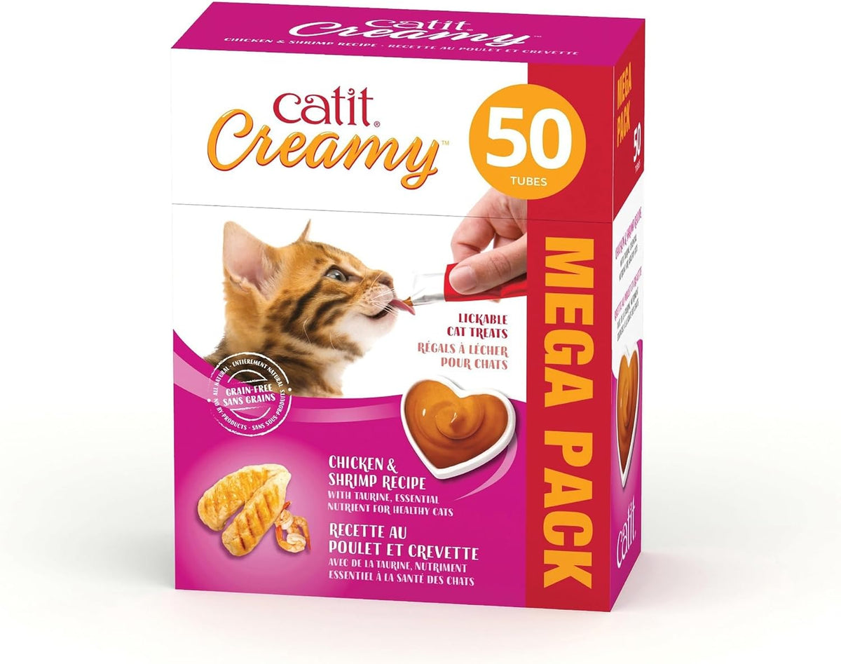 Nutritional information label on Catit Creamy jar