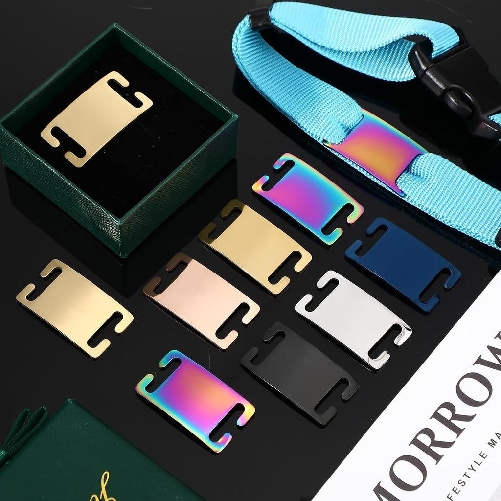 Hollow slot bone shape pet identity cards for dual sided engraving