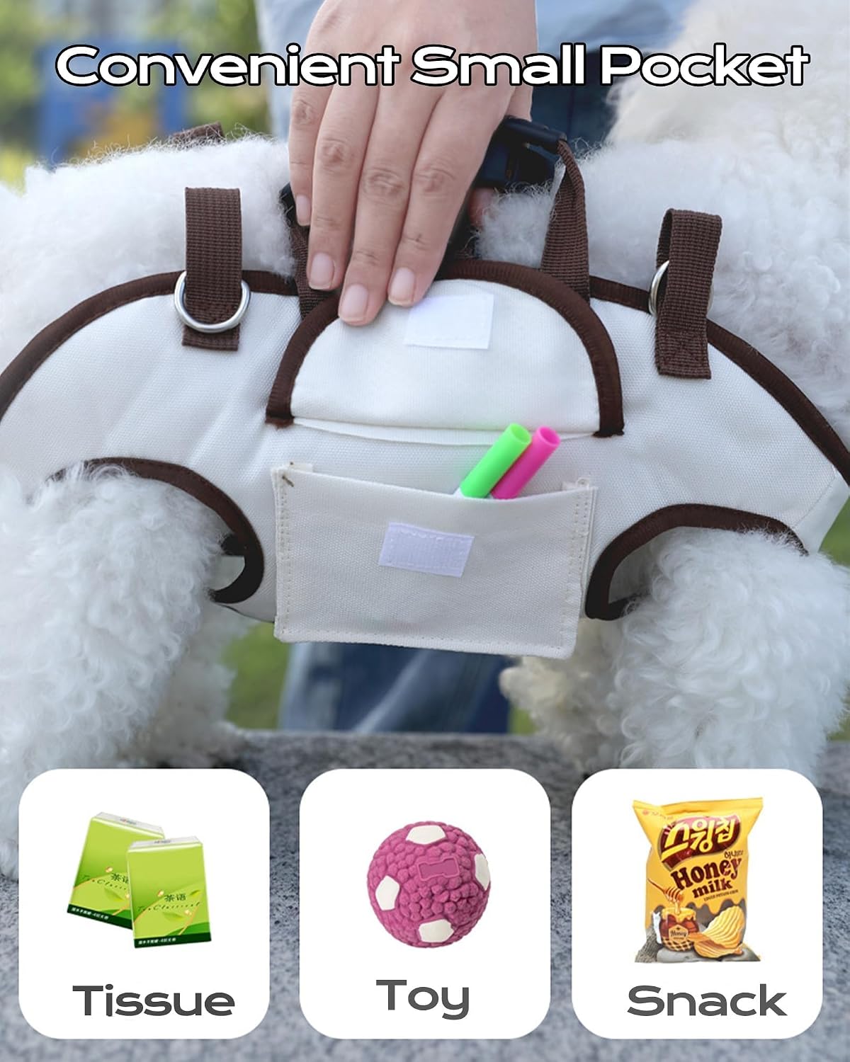 Gitekain cat and small dog portable crossbody pouch with secure zipper closures