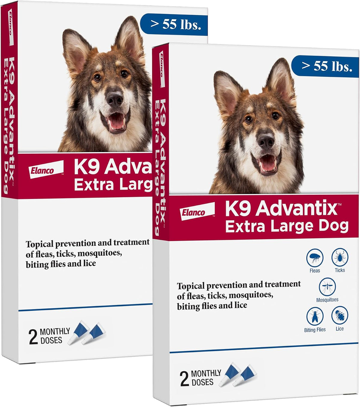 Authentic USA imported K9 Advantix flea protection for large wolfdogs and German Shepherds