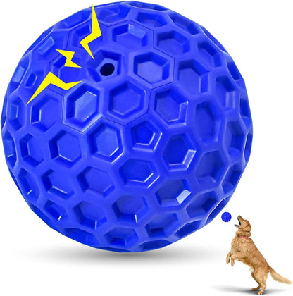 2 Pack Indestructible Squeaky Dog Balls for Aggressive Chewers, Interactive Dog Toys for Teething, Relieving Anxiety. Chew Toy for Large, Medium Breeds, Outdoor Rubber Balls. - Image 11