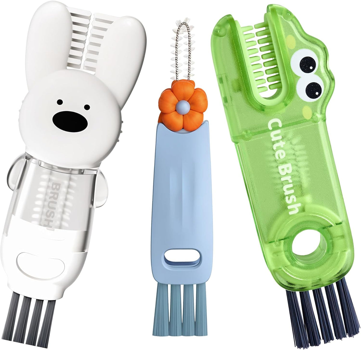 Folisse 3 in 1 cup lid cleaning brush set front view