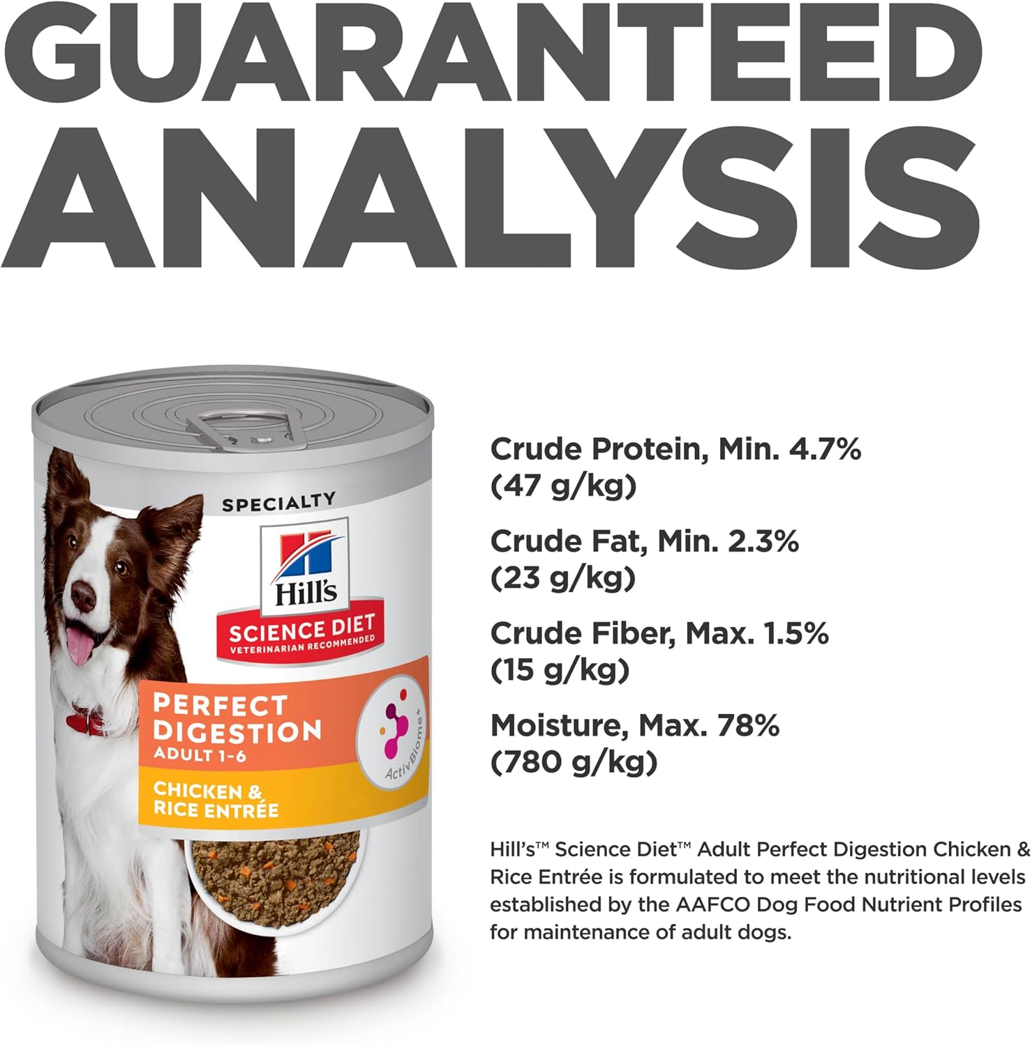 Hill's Science Diet Adult 1-6 Perfect Digestion Wet Dog Food, Chicken & Rice, 12.8 oz. Cans, 12-Pack - Image 10