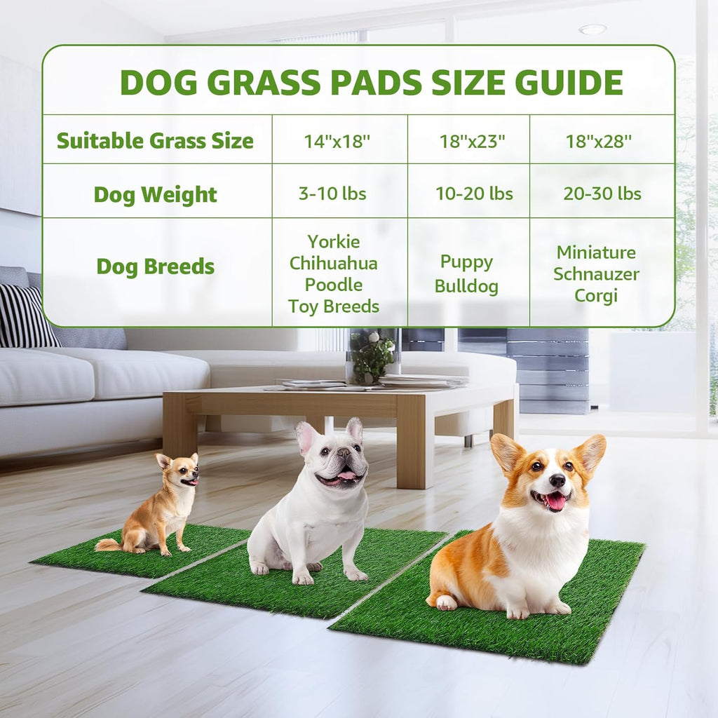 Artificial turf mat for puppy potty training