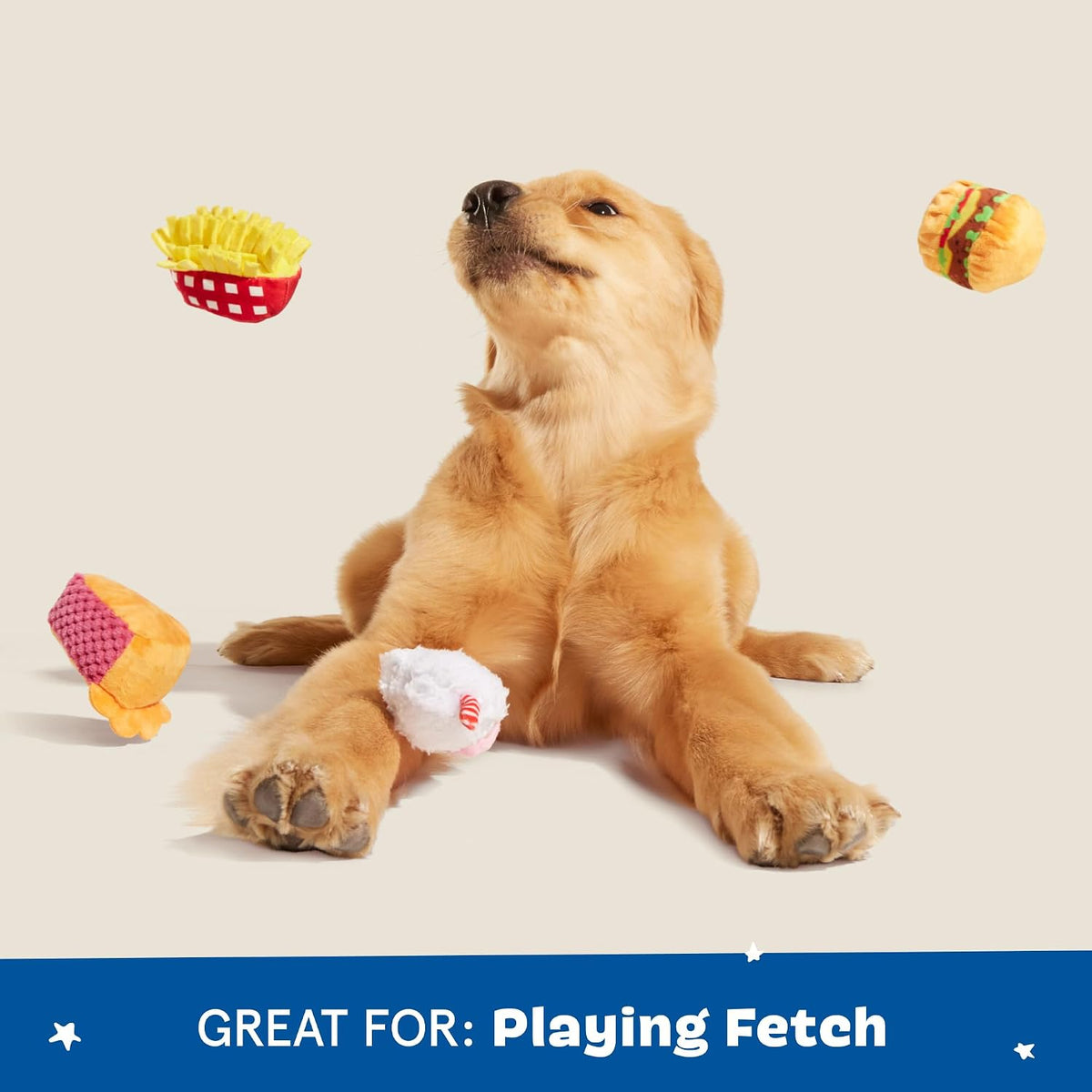Slice of pie plush squeaky toy for small dogs