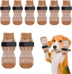 Dog Socks 12 Pack to Prevent Licking Paws, Anti Slip Dog Booties and Paw Protectors for Hardwood Floors Hot Pavement, Suitable for Small Medium Large Senior Dogs - Size Large - Image 9