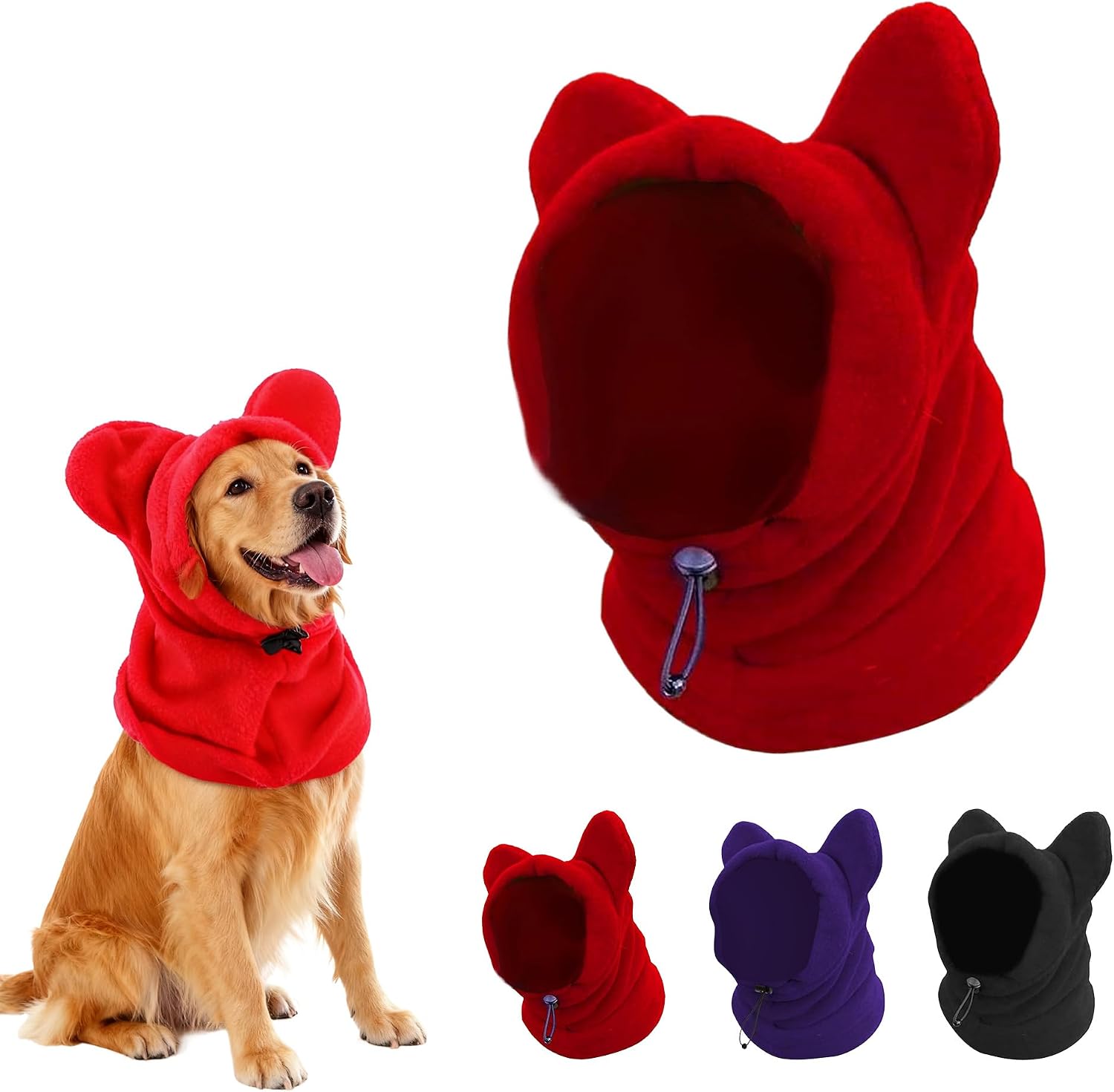 Etofixee blue pet hood with ear covers for outdoor activities
