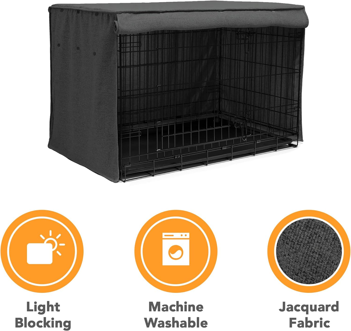 Friends Forever 48 inch dog cage cover with rolled up side door access