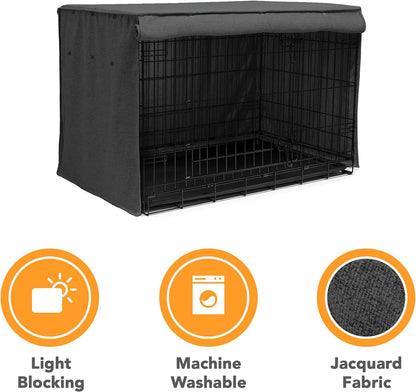 Friends Forever 48 inch dog cage cover with rolled up side door access