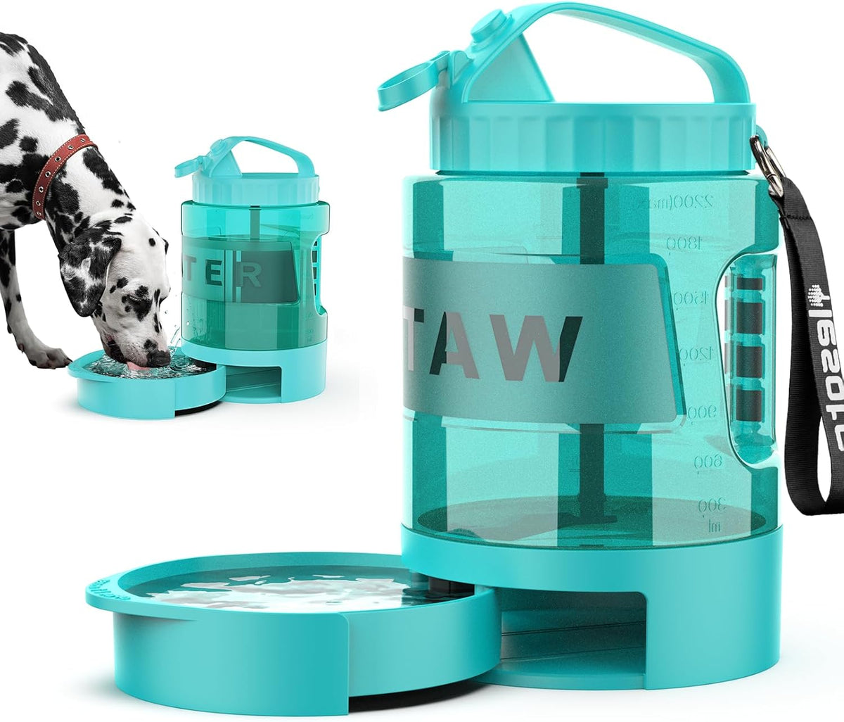 lesotc Portable Dog Travel Water Bottle, 77oz Large Travel Water Bowl for Dogs Camping Hiking Beach Hunting Essentials, Big Pet Bottles Bowl Water Dispenser for On The Go Park Car Walking Accessories - Image 10