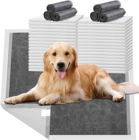 HIDOGGYLD charcoal puppy pads front view for effective pet potty training.