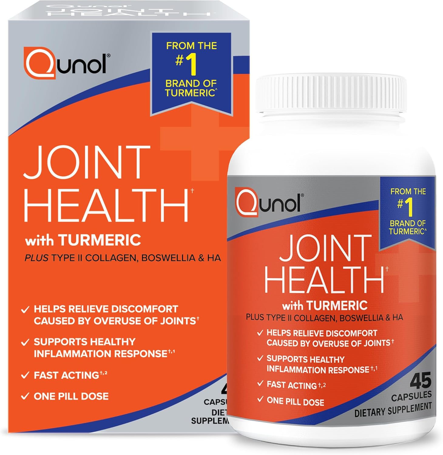 Qunol 5-in-1 Joint Support supplement bottle front view