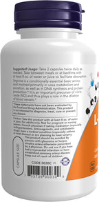 NOW Foods Supplements, L-Arginine 500 mg, Nitric Oxide Precursor*, Amino Acid, 100 Veg Capsules - Image 3