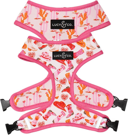 Lucy & Co. Reversible Dog Harness - Water-Repellent Neoprene, Dual-Print Design, Easy Swap Style, Adjustable Comfort Fit - Cheery Cherries Reversible Harness - Large - Image 15