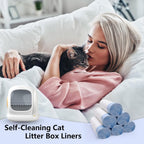 Loveishere 120 count pack of automatic cat litter box liners.