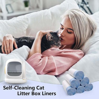 Loveishere 120 count pack of automatic cat litter box liners.