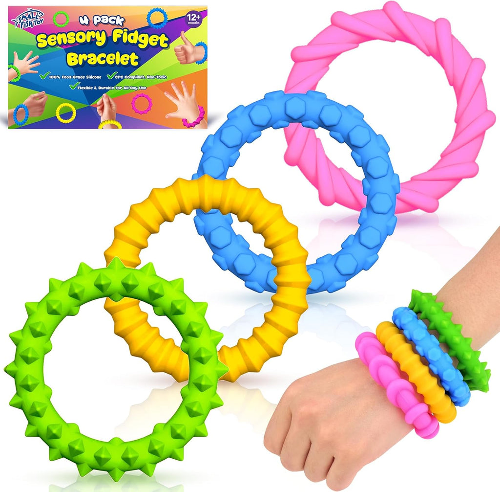Small Fish sensory fidget chew bracelets front view
