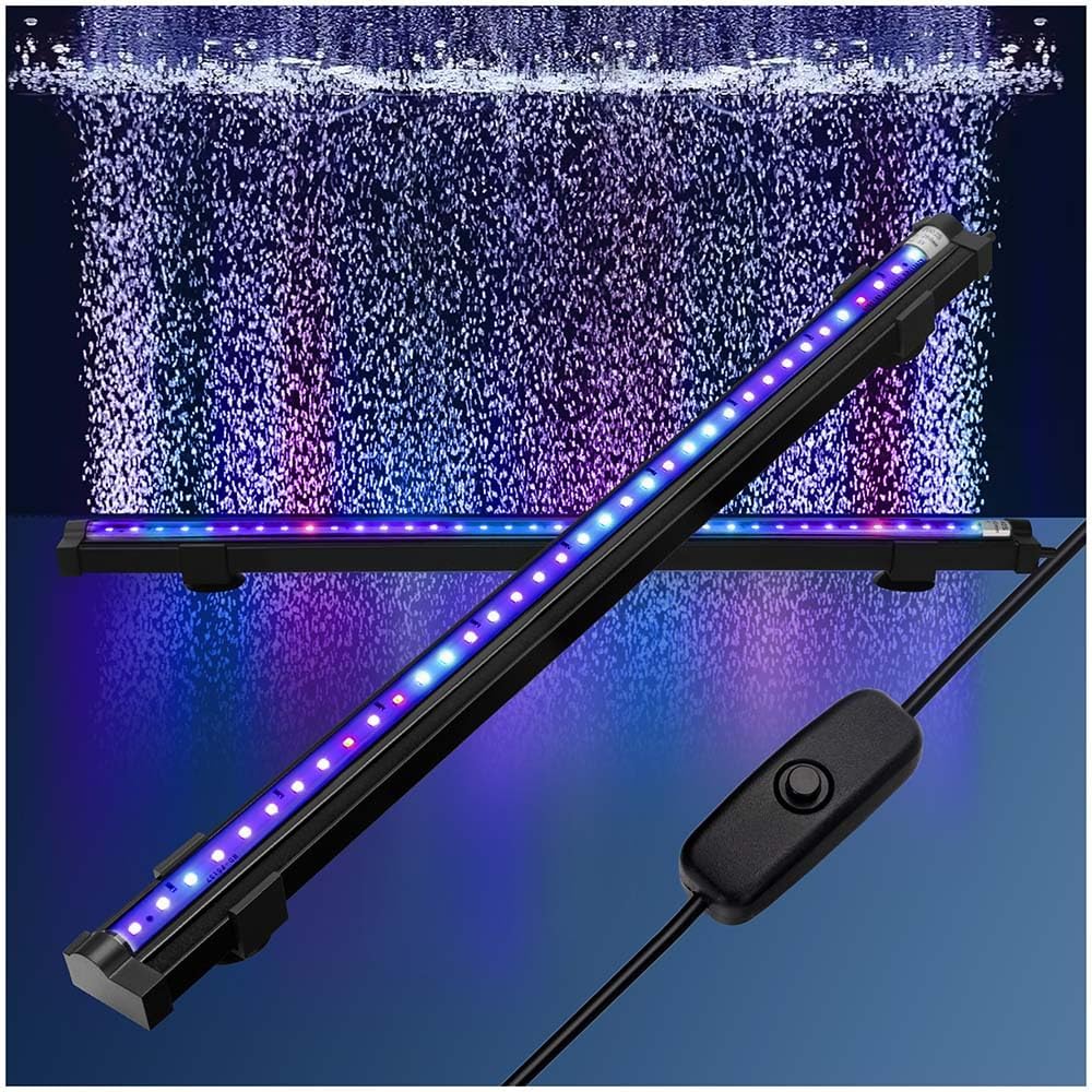 DaToo Submersible Aquarium Light 6Inch Fish Tank Light Bubbler Wall with Air Bubble Hole IP68 Waterproof Color Changing Led Light for Freshwater and Saltwater Aquariums Fish Tanks - Image 10