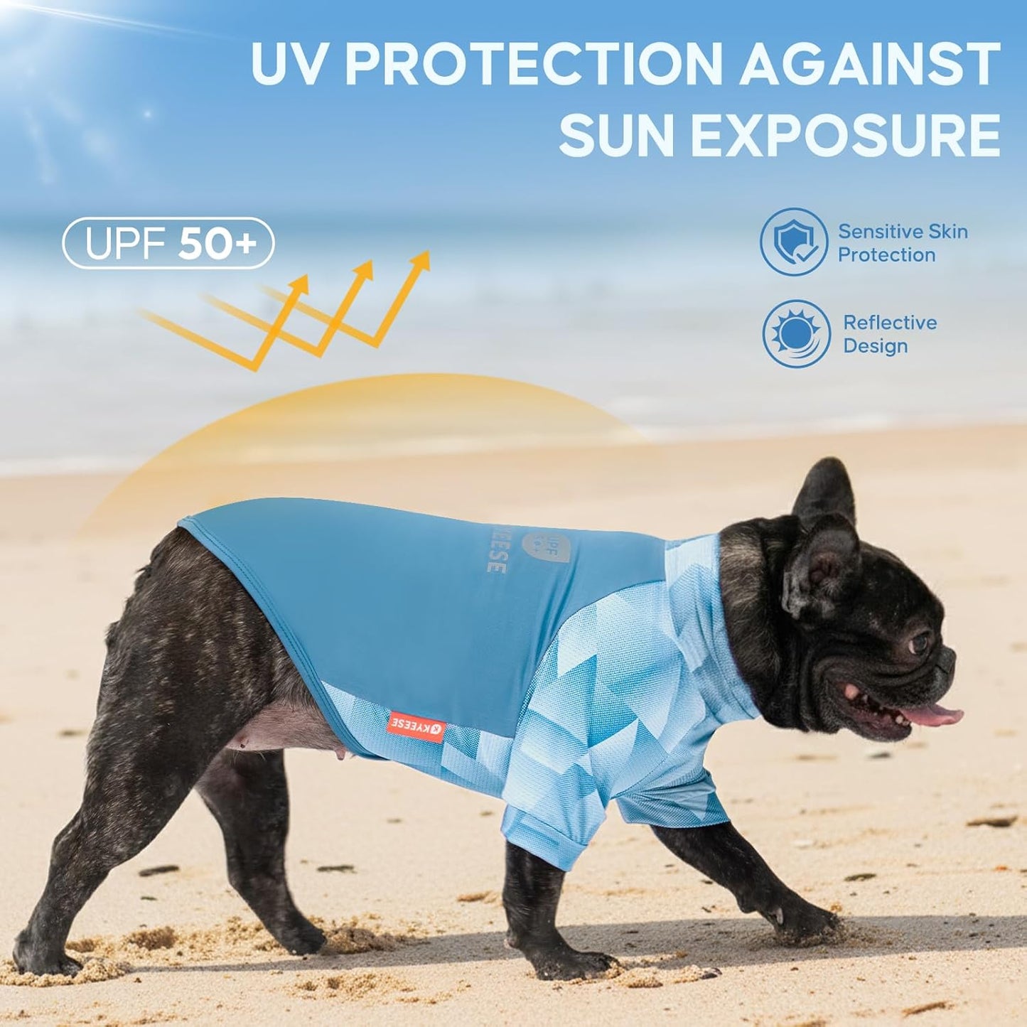 Two pack Kyeese cooling sun shirts for small dogs