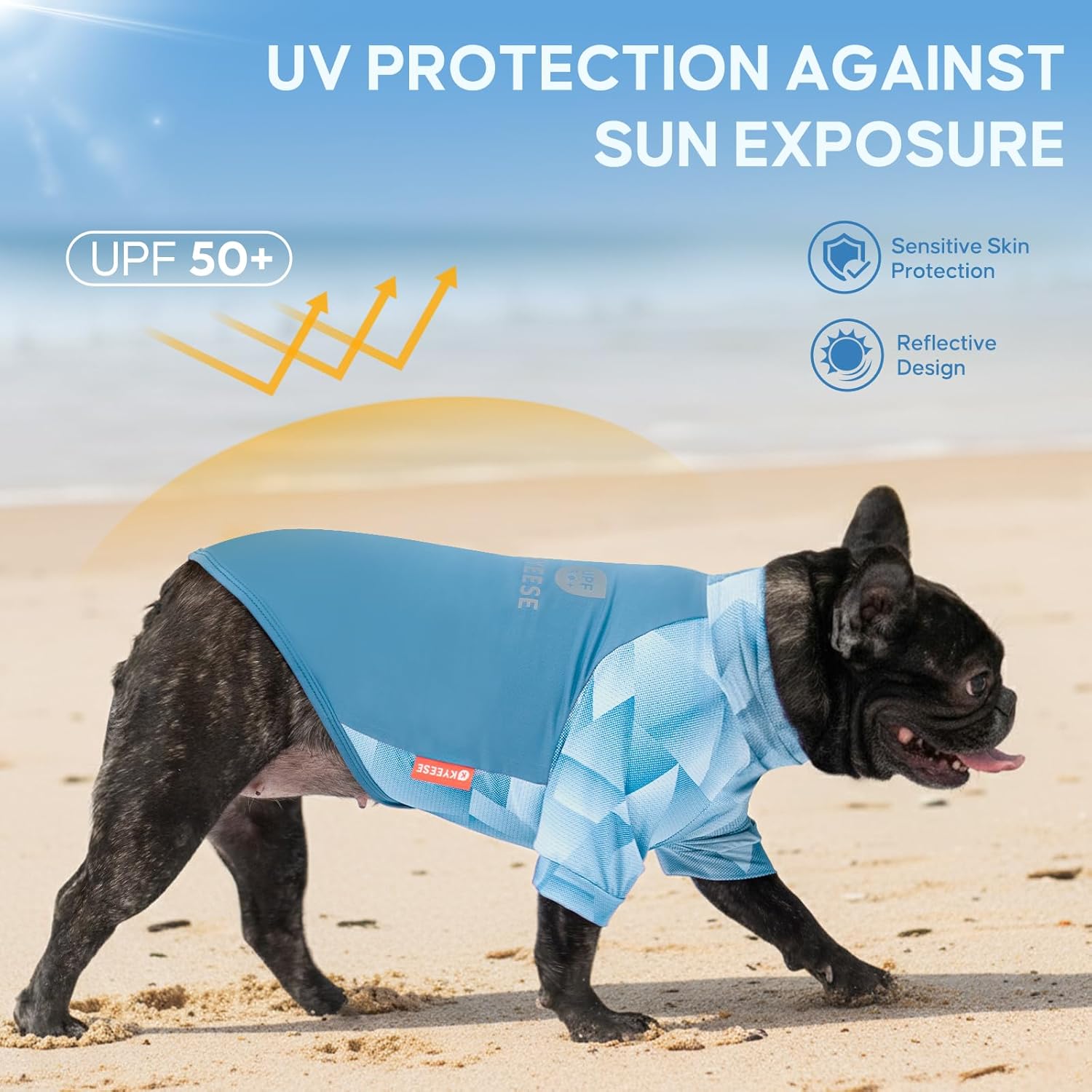 Two pack Kyeese cooling sun shirts for small dogs