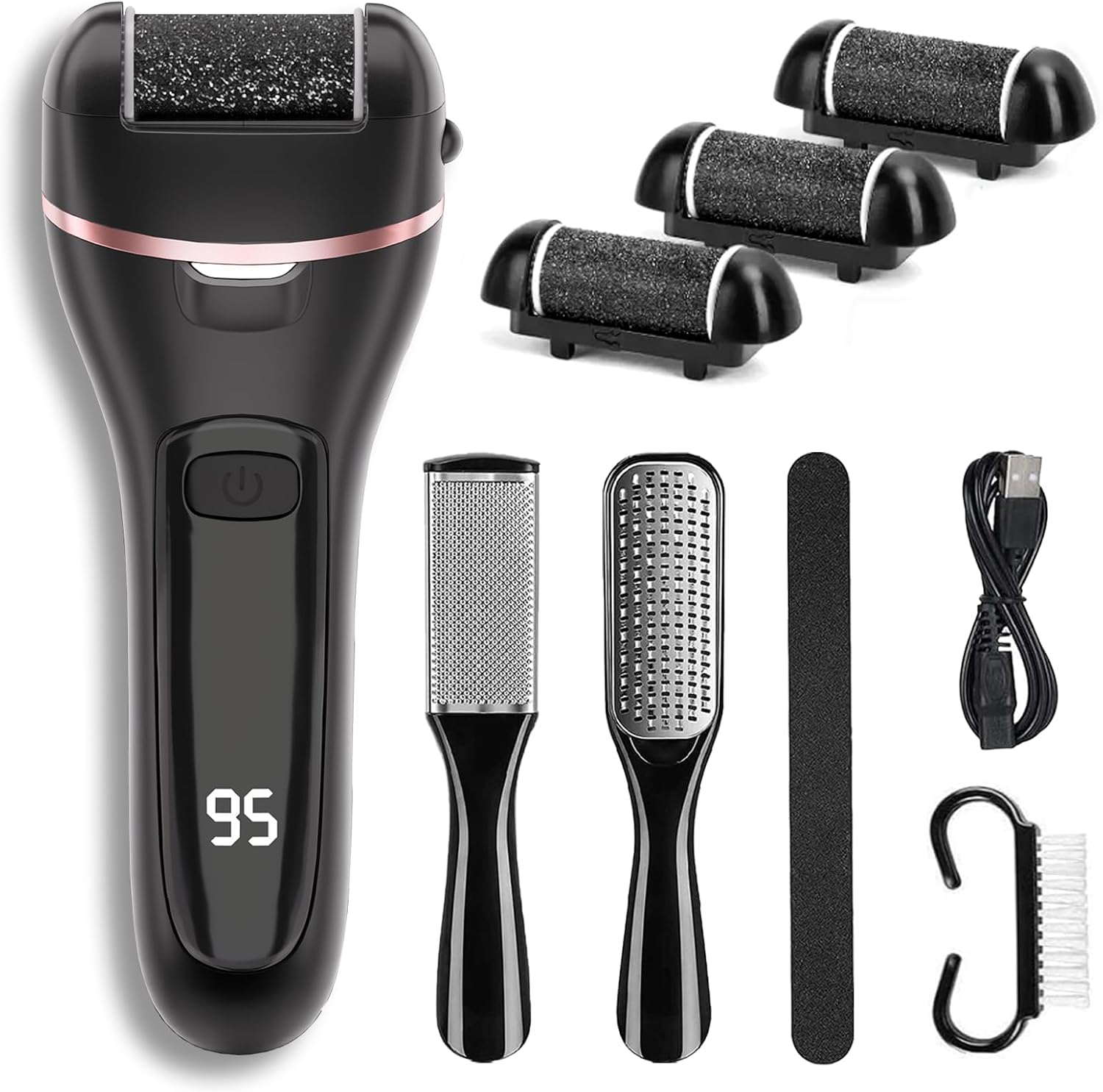 Wea&Hea Electric Callus Remover front view showing LED display