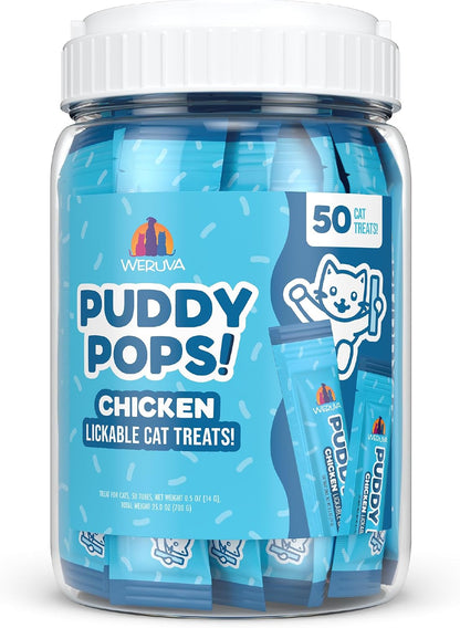 Weruva Puddy Pops, Chicken and Pumpkin Lickable Cat Treats, 0.5oz Tube, Pack of 5 - Image 12