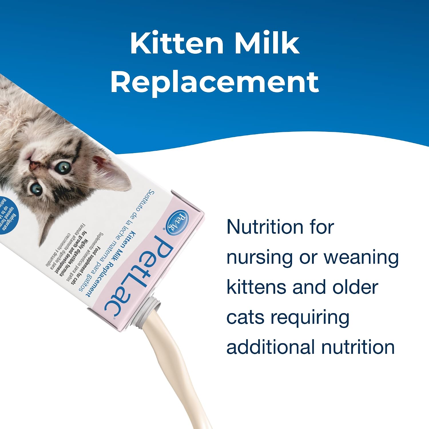 PetAg PetLac ready to feed kitten milk replacement nutritional information label