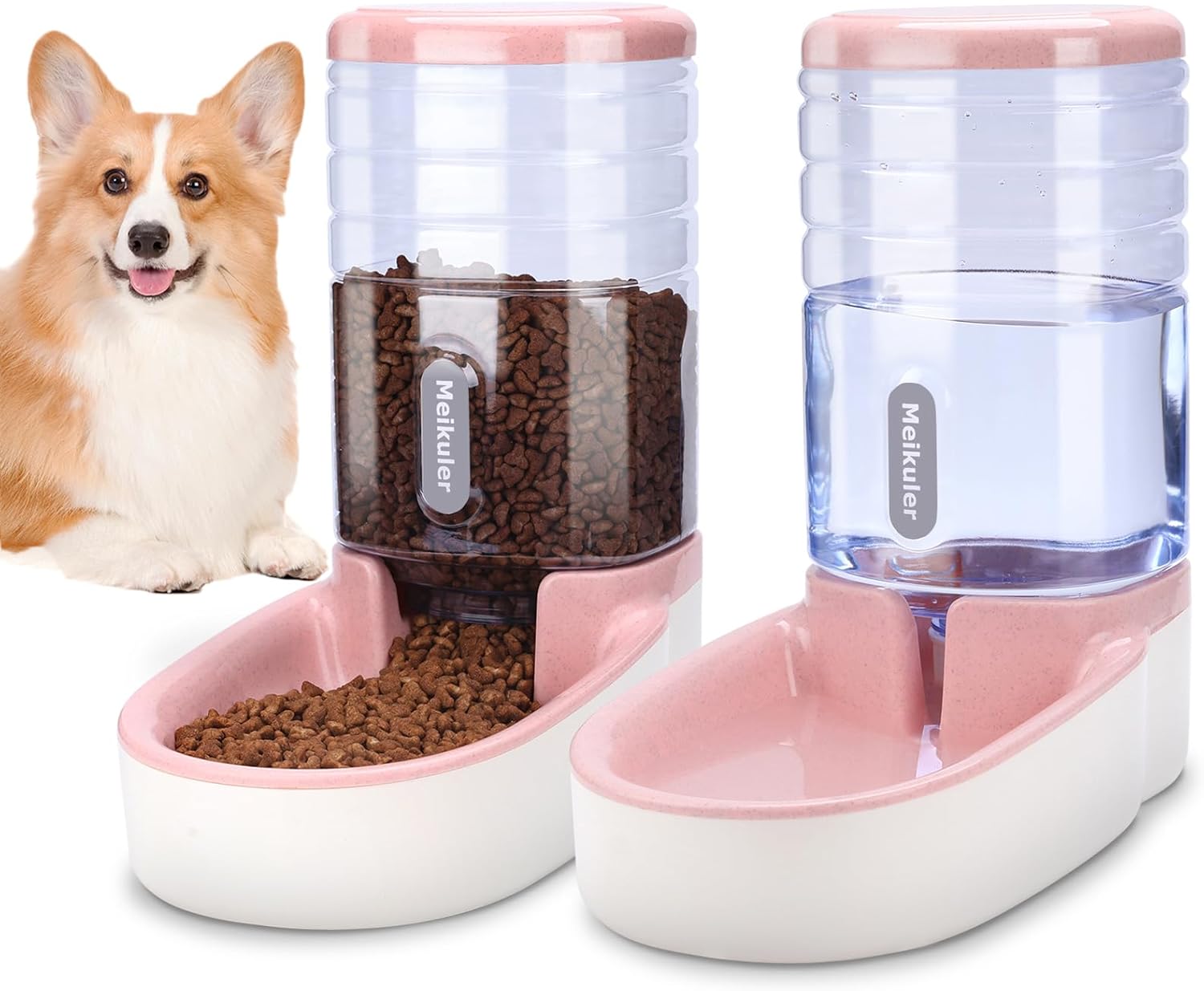 Meikuler premium navy blue automatic pet feeder for Indian households side angle view