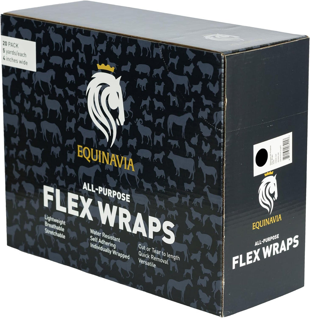 Equinavia 20 Pack Self Adhesive Bandage Wrap, 4 Inch Vet Wrap for Horses, Pets or Humans, with Easy Dispenser Case, Durable, Flexible, Protective Horse Leg Wraps for Barns, Vet Clinics, and First Aid - Image 9