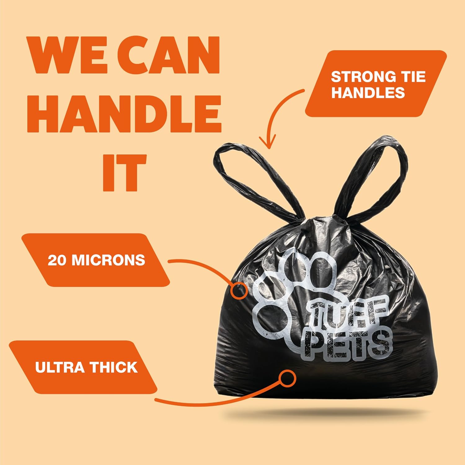 Demonstration of the leakproof and opaque material of Tuff Pets dog poop bags.