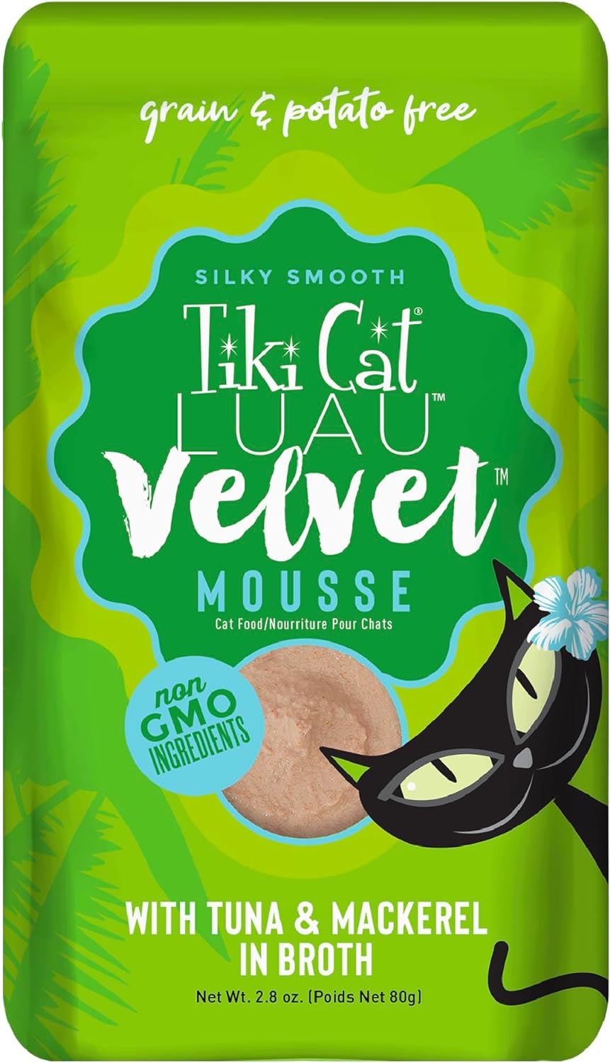 Tiki Cat Velvet Mousse, Protein Blend in Broth Variety Pack, Complete Nutrition for Balanced Diet, Wet Cat Food For All Life Stages, 2.8 oz. Pouch (Pack of 12) - Image 15