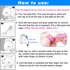 THE DDS STORE VICTHY soft paws alternative showing medium size fit check on cat claw