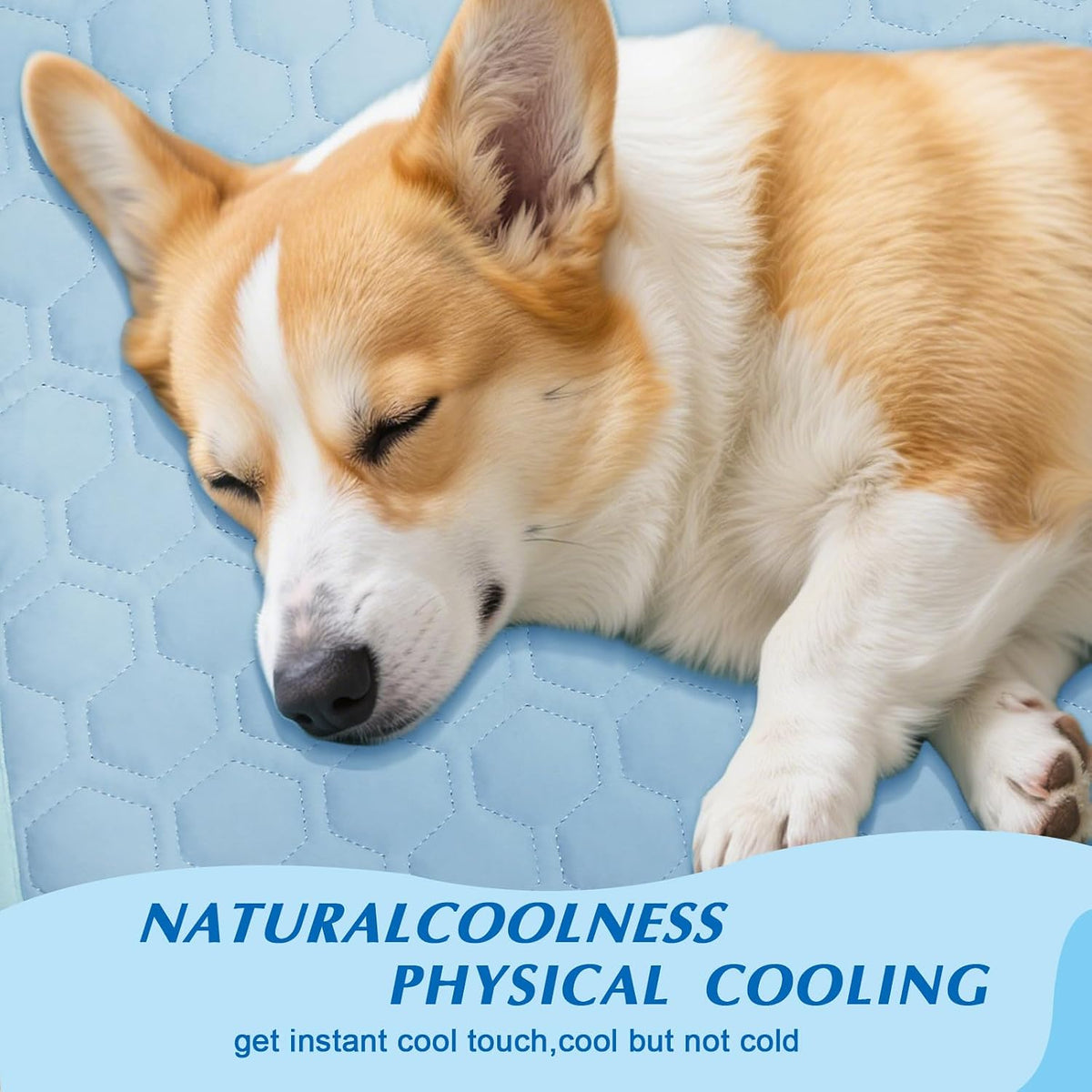 Mannice premium imported pet cooling mat side view showcasing layer thickness